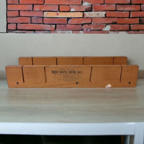 DURALL Rock Maple Mitre Box No. 416 Yonkers NY Vintage Made In USA Wooden Wood. - Picture 12 of 14
